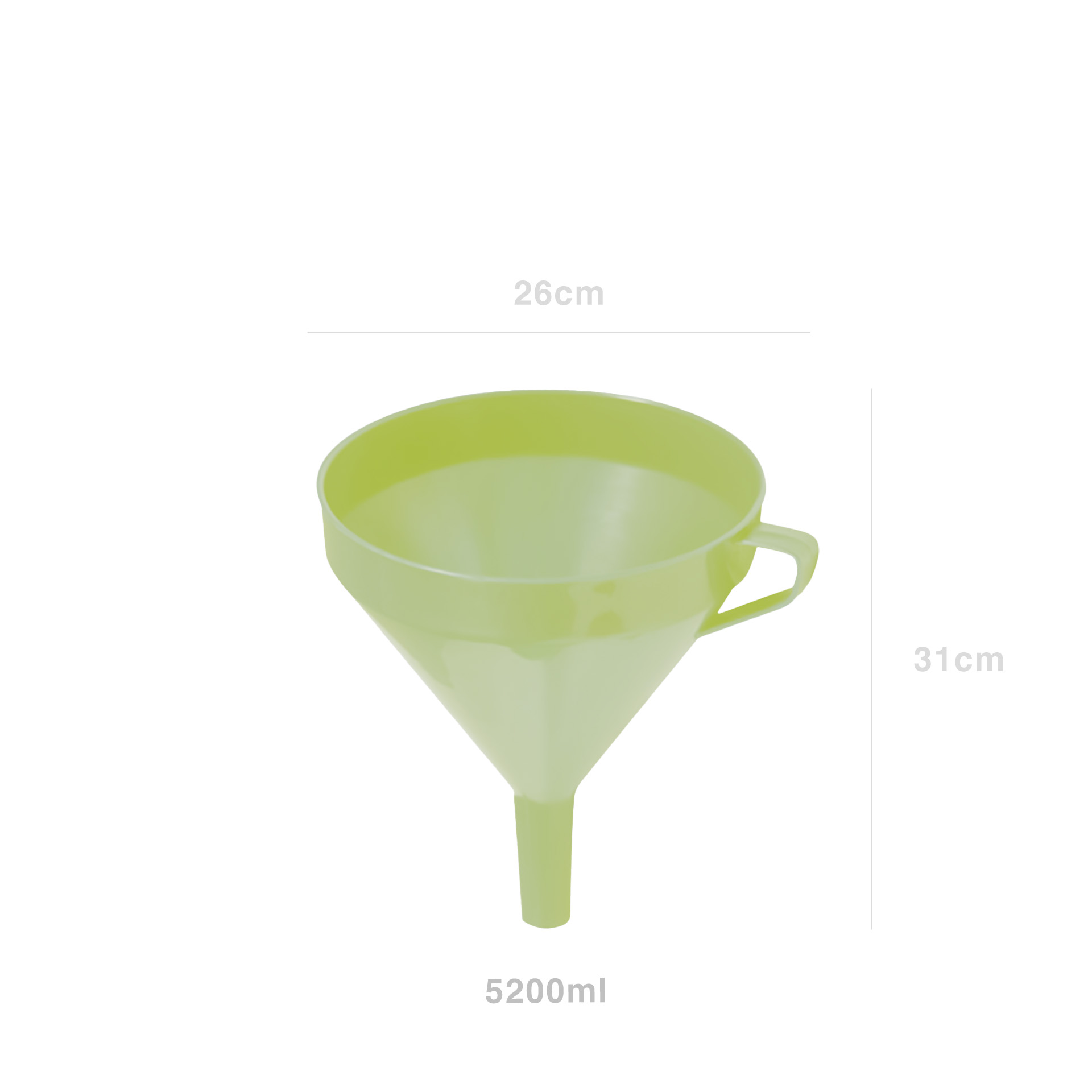 Funil Plástico com Rede Verde 5200ml 26.4X30cm