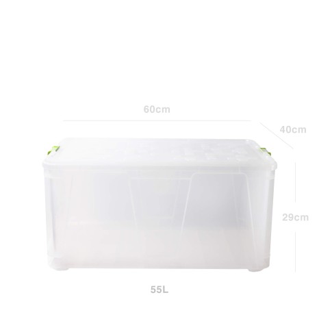 Caixa Arrumos Plástica Retangular Verde 55l 60X40X29cm - Image product
