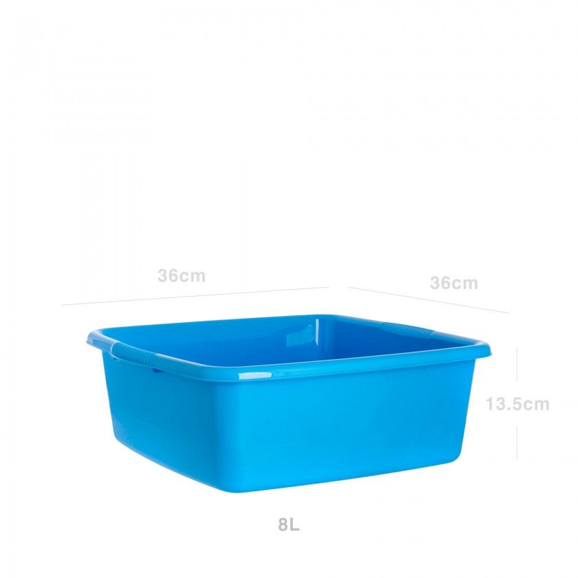 Bacia Plástica Domplex Quadrada 8l 36X36X13.5cm Bacia Plástica Domplex Quadrada 8l 36X36X13.5cm