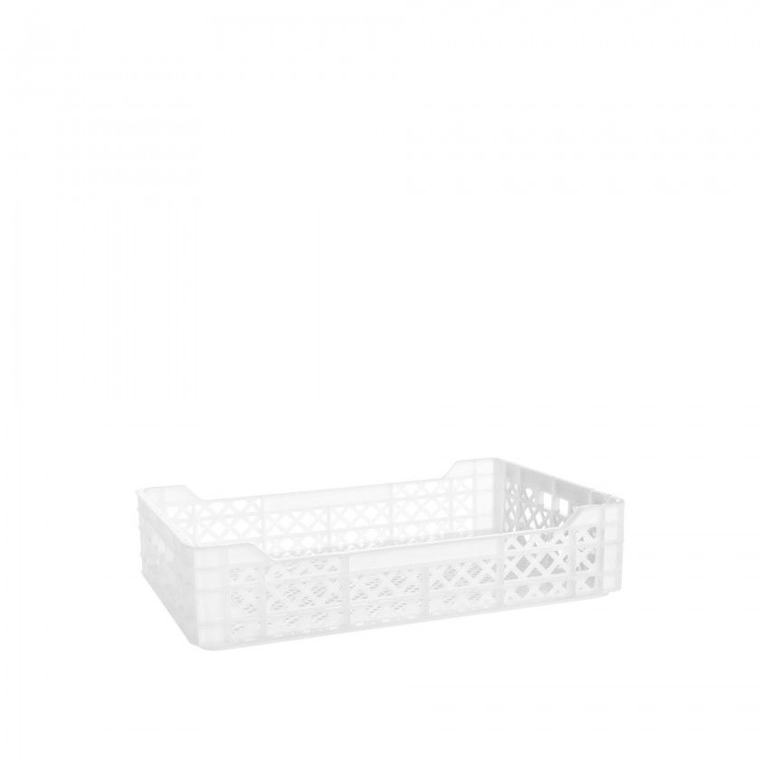 Caixa Contentora Perfurada Branco 23L 60X40X14cm