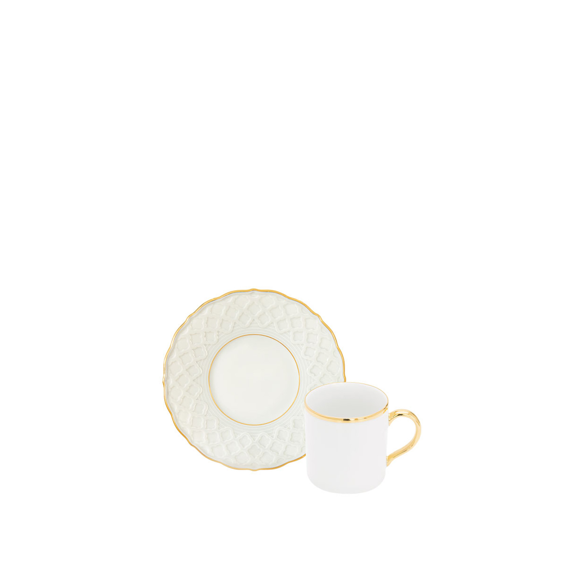 Chávena Café Empire Gold 9cl + Pires 12cm