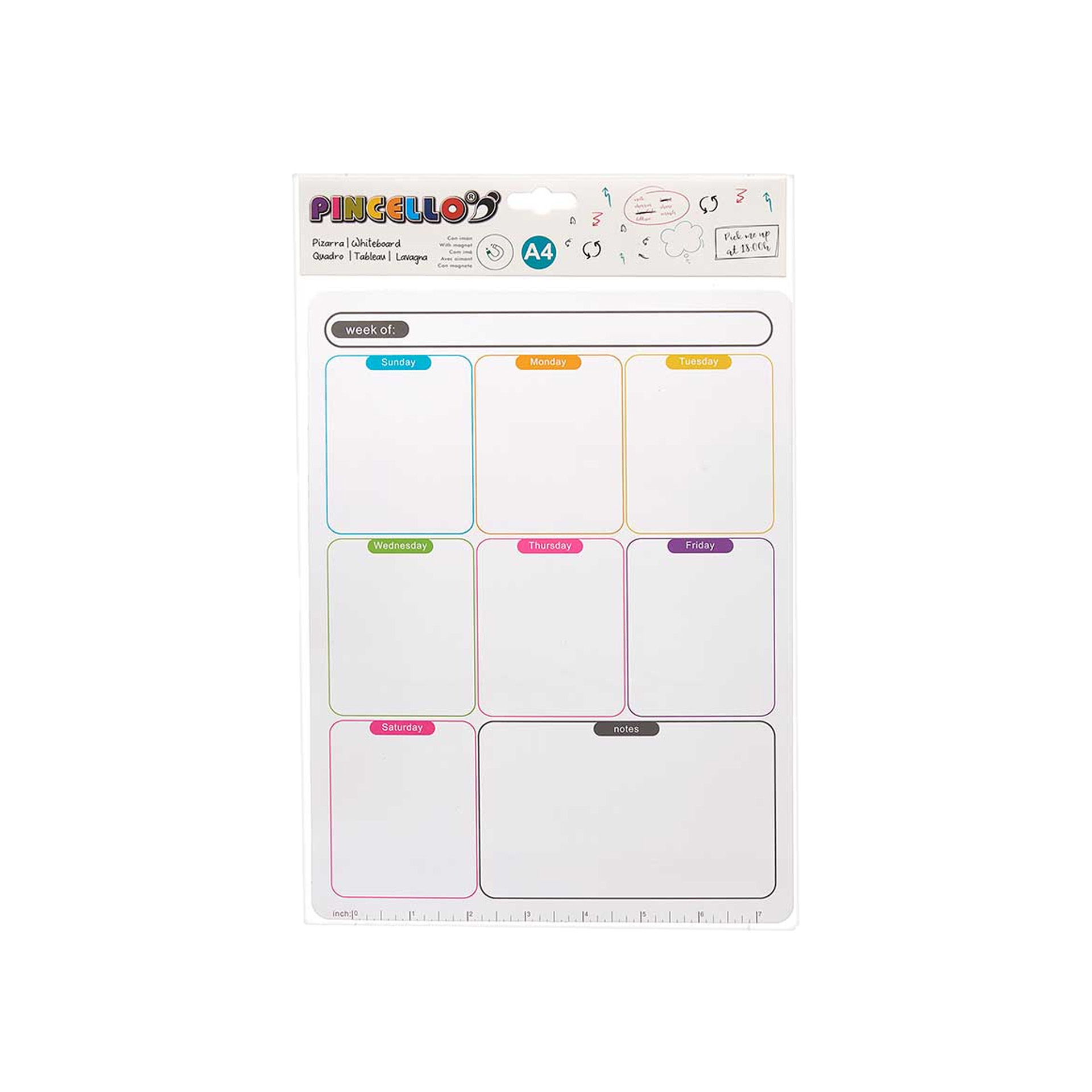 Quadro Notas Semanal Íman A4 22X33cm