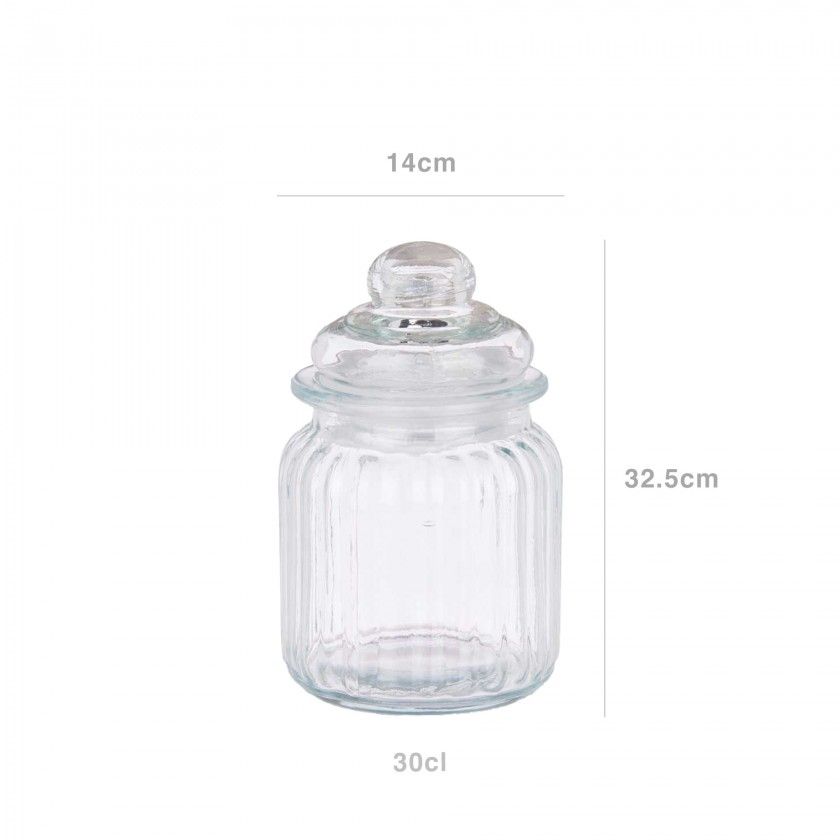 Frasco Vidro Riscas 300ml 8X32.5X14cm Pack 4 Frasco Vidro Riscas 300ml 8X32.5X14cm Pack 4