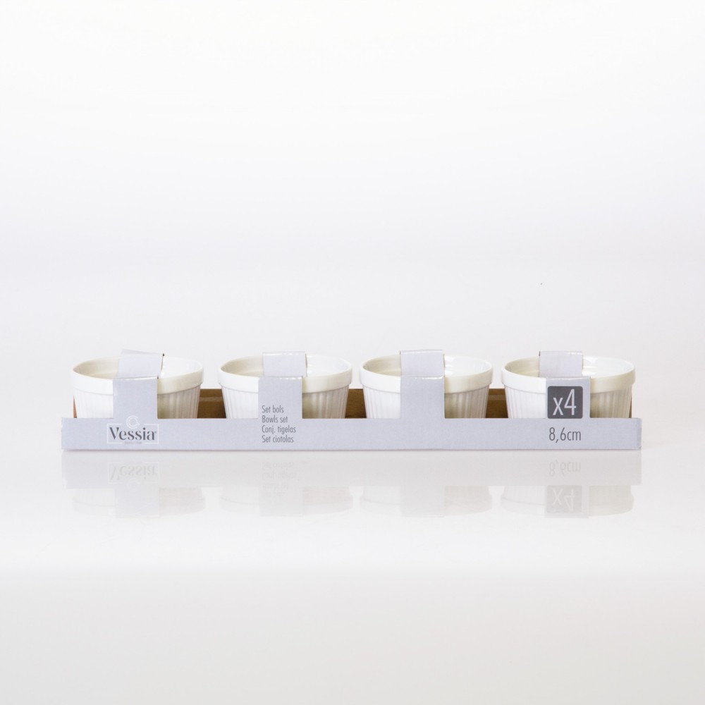 Taça Porcelana Redonda 8.6cm Pack 4