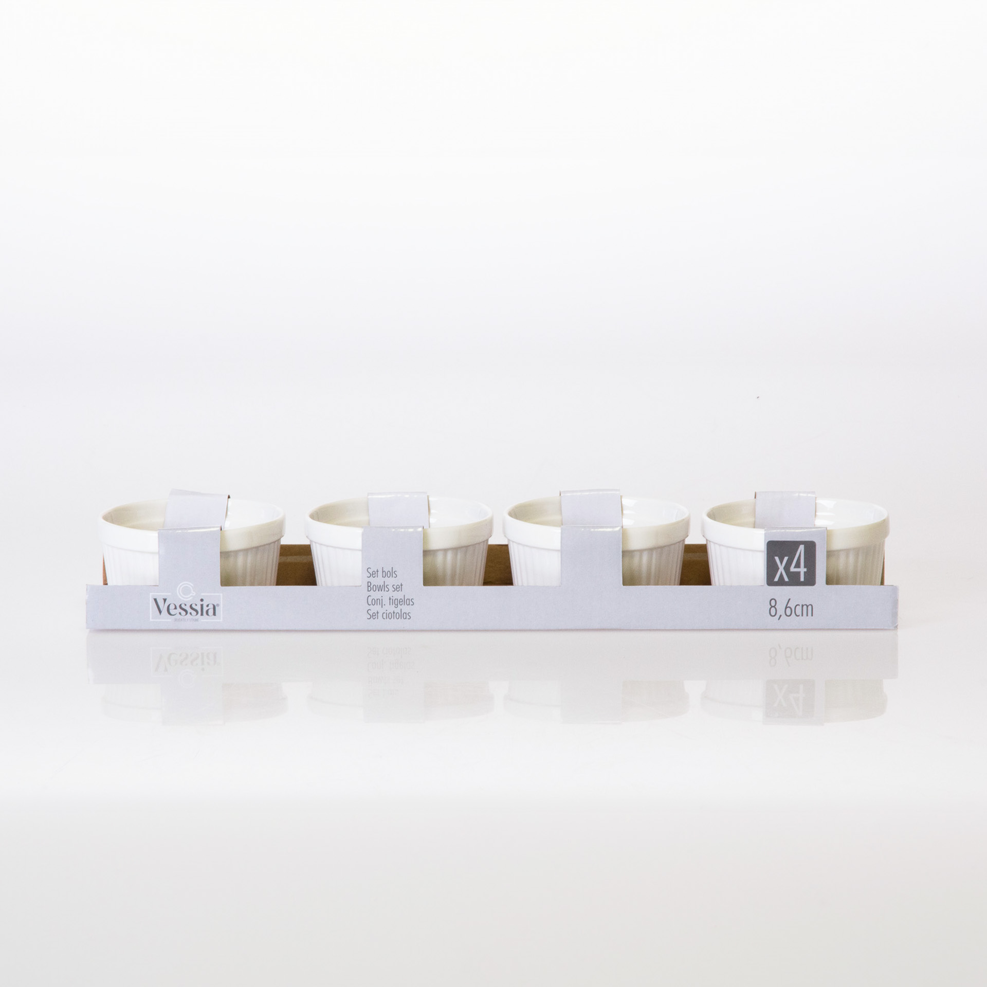 Taça Porcelana Redonda 8.6cm Pack 4