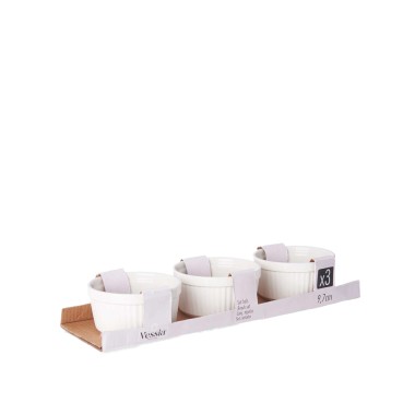 Ta�a Porcelana Redonda 9.7cm Pack 3