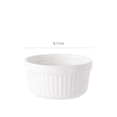 Ta�a Porcelana Redonda 9.7cm Pack 3