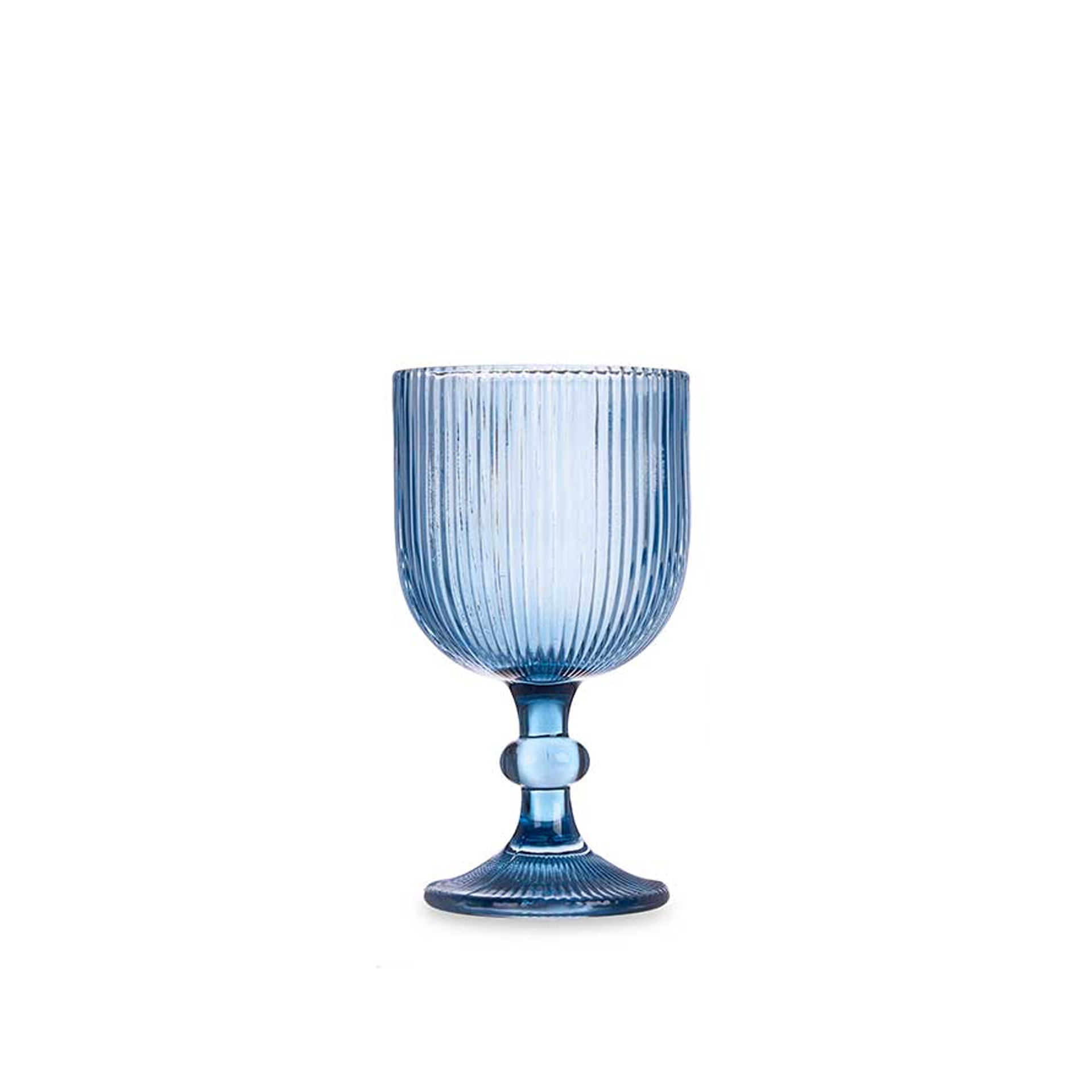 Copo com Pé Agata Azul 37cl Pack 6