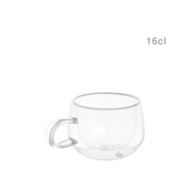Chávena Borossilicato Parede Dupla 160ml Pack 6