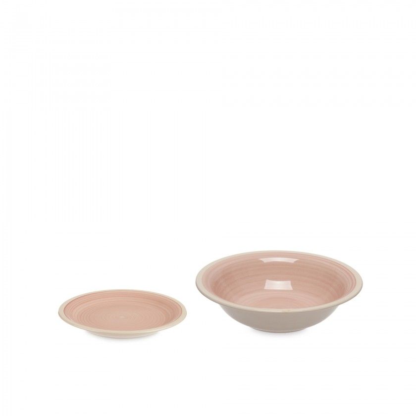 Serviço Jantar Grés Rosa 18 Peças Serviço Jantar Grés Rosa 18 Peças