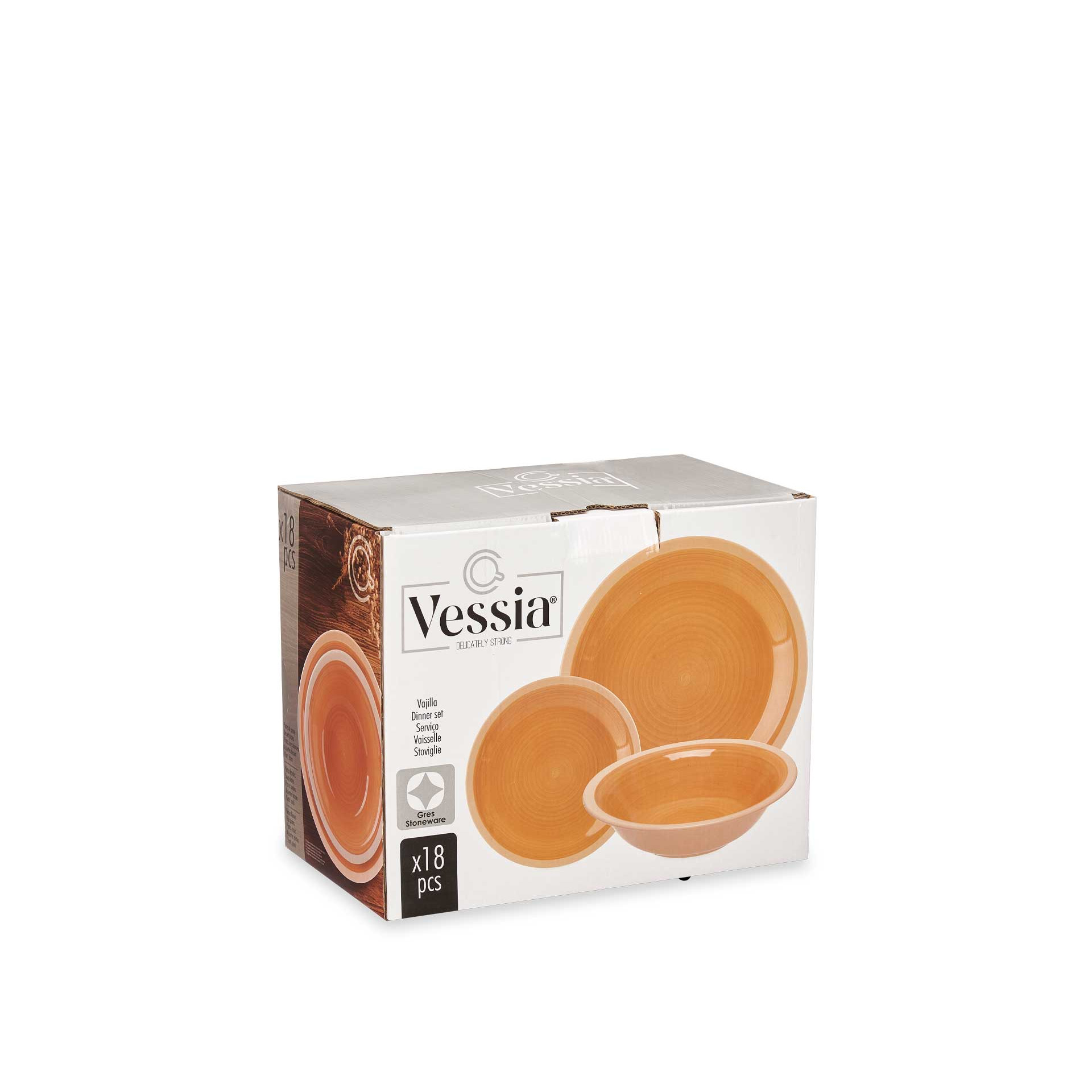 Serviço Jantar Grés Bege 18 Peças