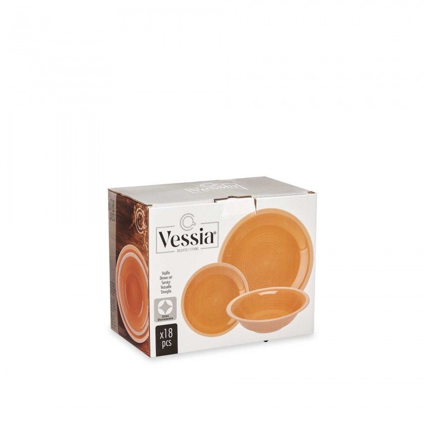 Serviço Jantar Grés Bege 18 Peças Serviço Jantar Grés Bege 18 Peças