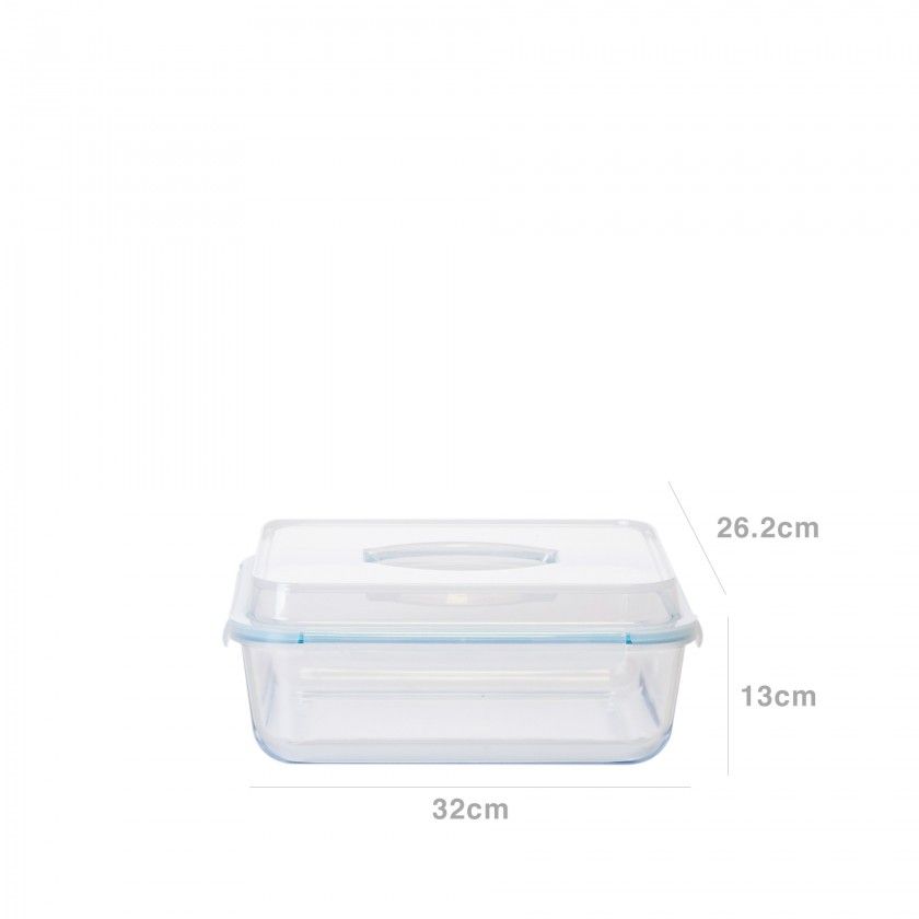 Caixa Hermética Borossilicato 4800ml 26.2X32X13cm Caixa Hermética Borossilicato 4800ml 26.2X32X13cm