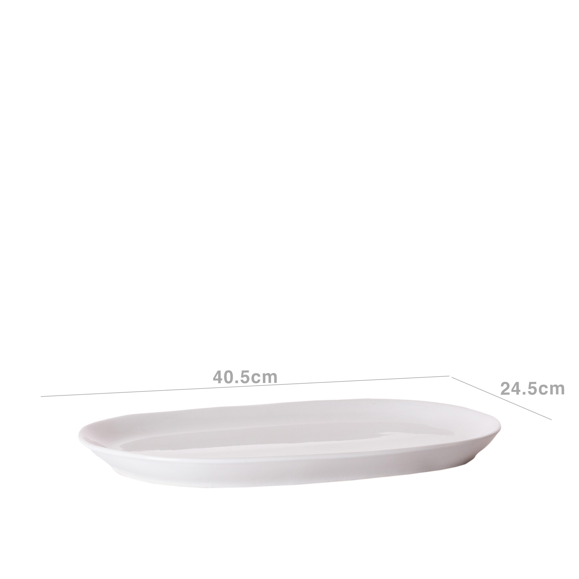 Travessa Porcelana Branca 40.5X24.5cm