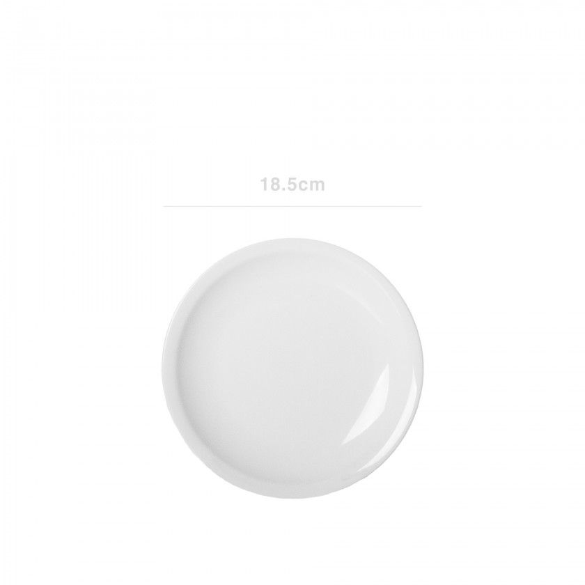 Prato Porcelana Branco 18.5cm Prato Porcelana Branco 18.5cm