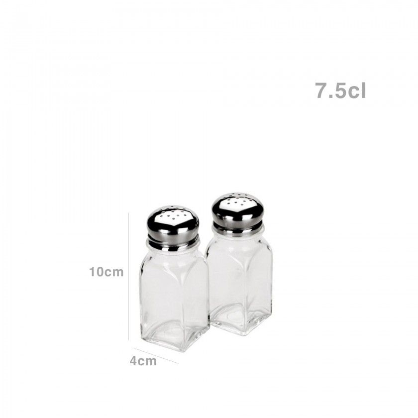 Saleiro / Pimenteiro Quadrado 7.5cl 10X4cm Saleiro / Pimenteiro Quadrado 7.5cl 10X4cm