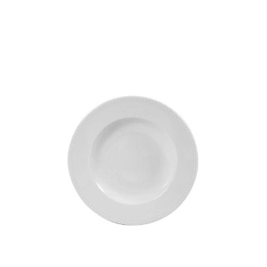Prato Fundo Porcelana Perla Branco 23.3X3.1cm