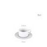 Chvena Caf Porcelana Perla com Pires 9cl 6.5X12cm