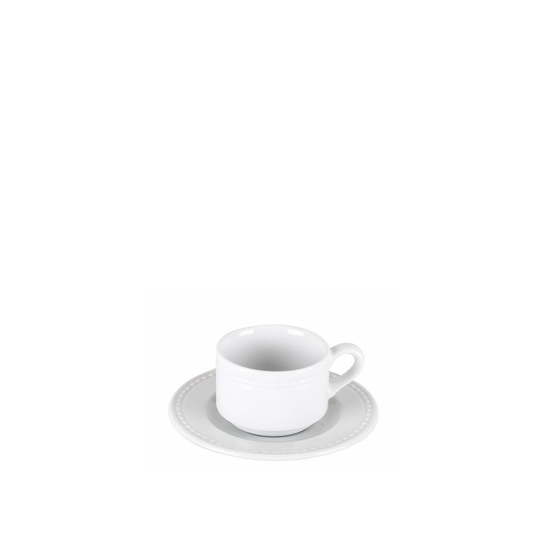 Chávena Café Porcelana Perla com Pires 9cl 6.5X12cm
