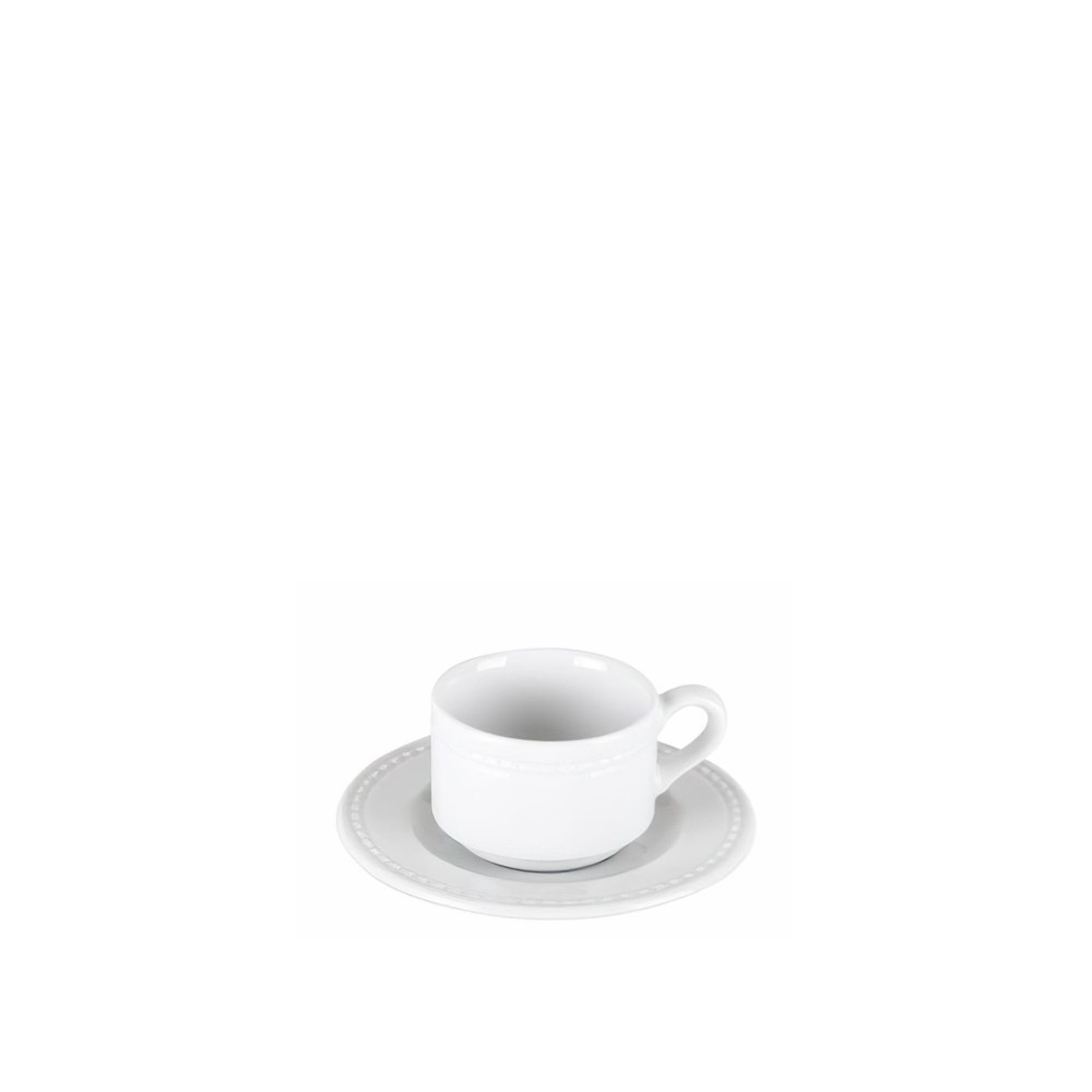 Ch�vena Caf� Porcelana Perla com Pires 9cl 6.5X12cm