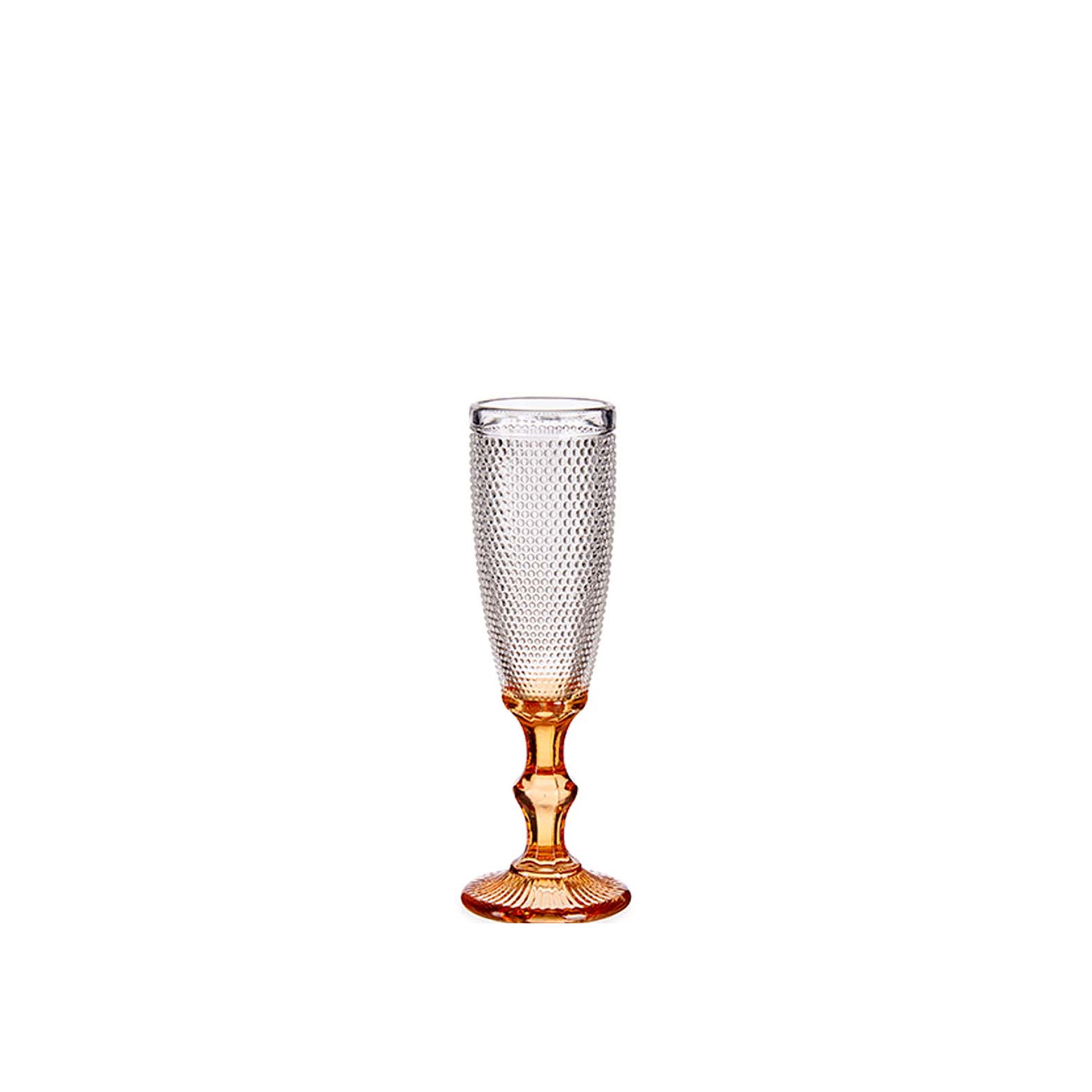 Copo Flute Picotado Special com Pé Ambar 18cl Pack 6