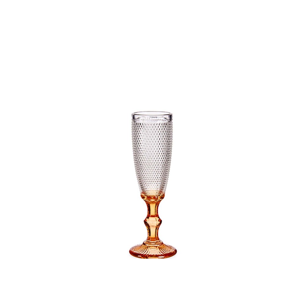Copo Flute Picotado Special com Pé Ambar 18cl Pack 6