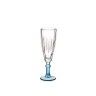 Copo Flute Picotado Exotic com P Azul 17cl Pack 6