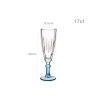Copo Flute Picotado Exotic com P Azul 17cl Pack 6