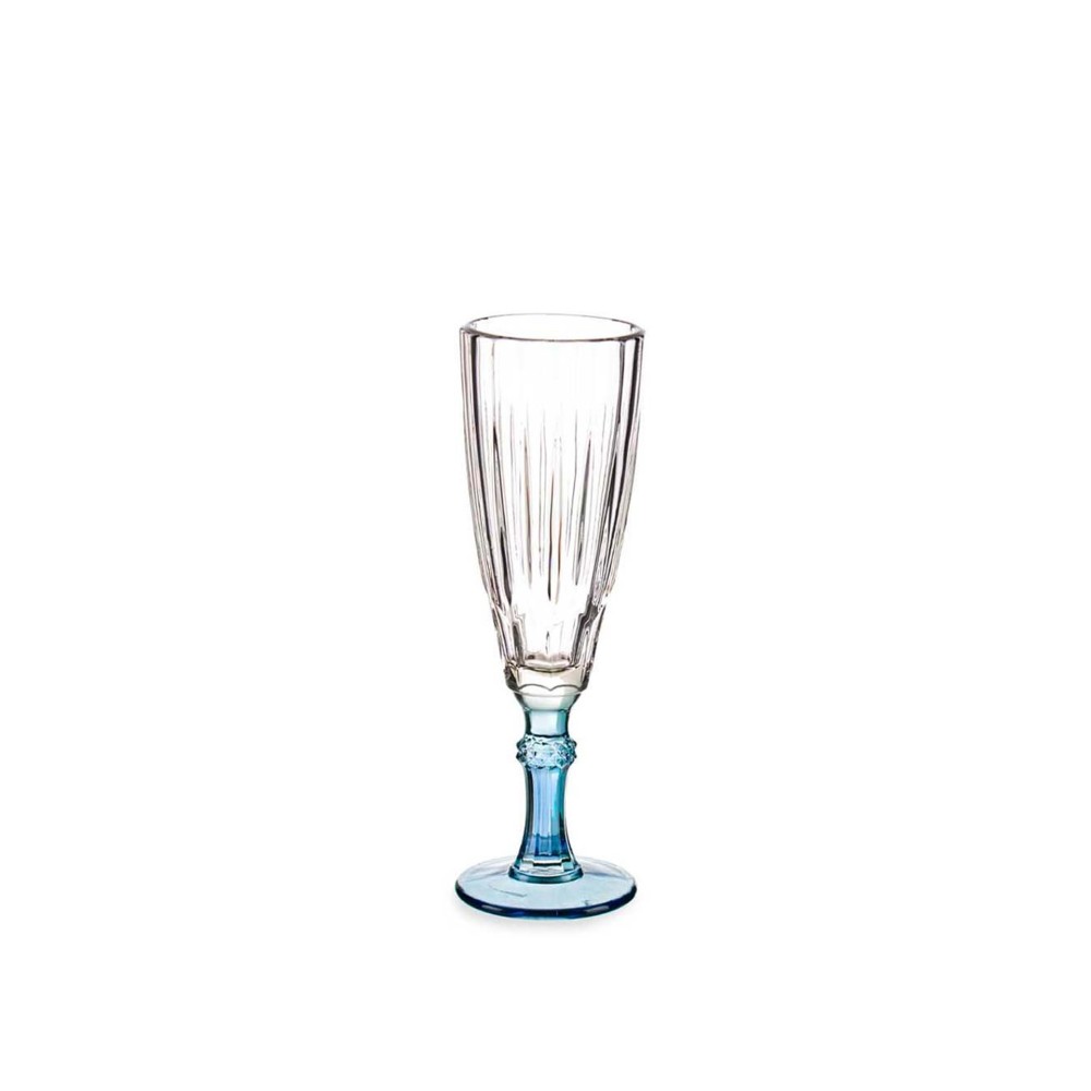 Copo Flute Picotado Exotic com Pé Azul 17cl Pack 6