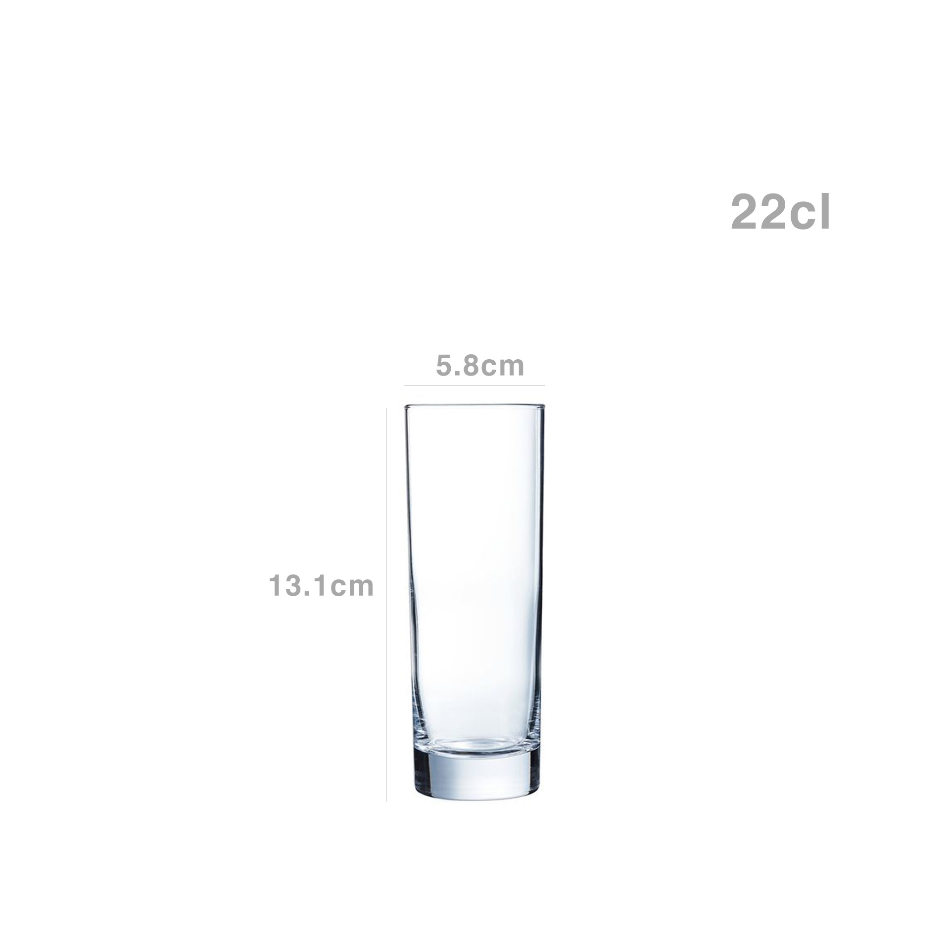 Copo sem Pé Islande Tubo 22cl Pack 6