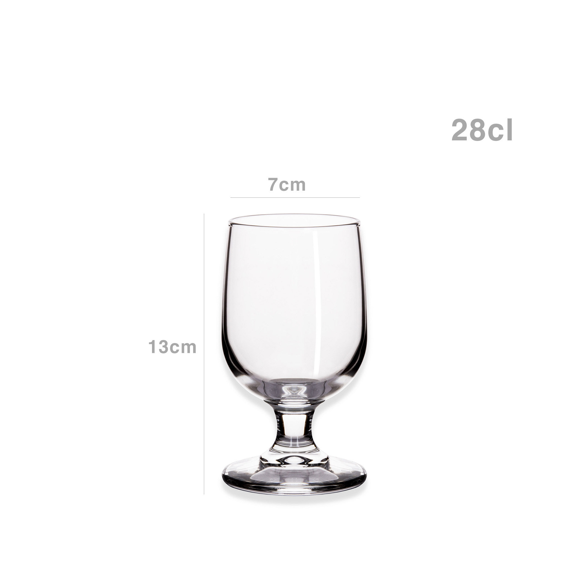 Copo com Pé Crisal Gemini Pack 6