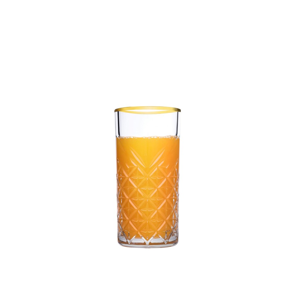 Copo sem Pé Timeless Golden Touch Alto Pack 4