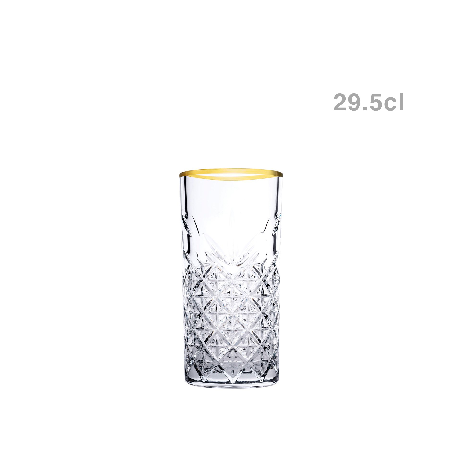 Copo sem Pé Timeless Golden Touch Alto Pack 4