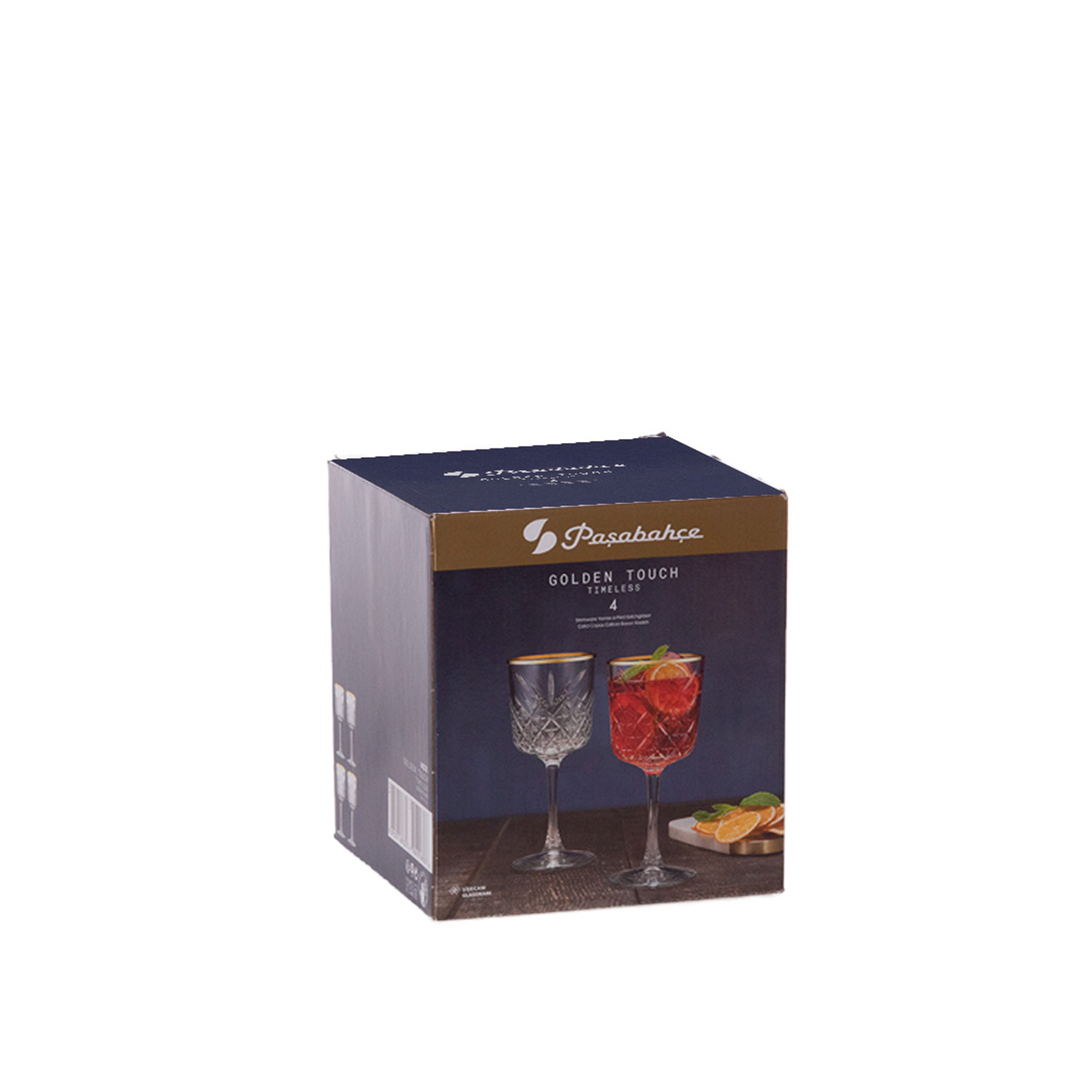 Copo com Pé Gin Timeless Golden Touch 33cl Pack 4