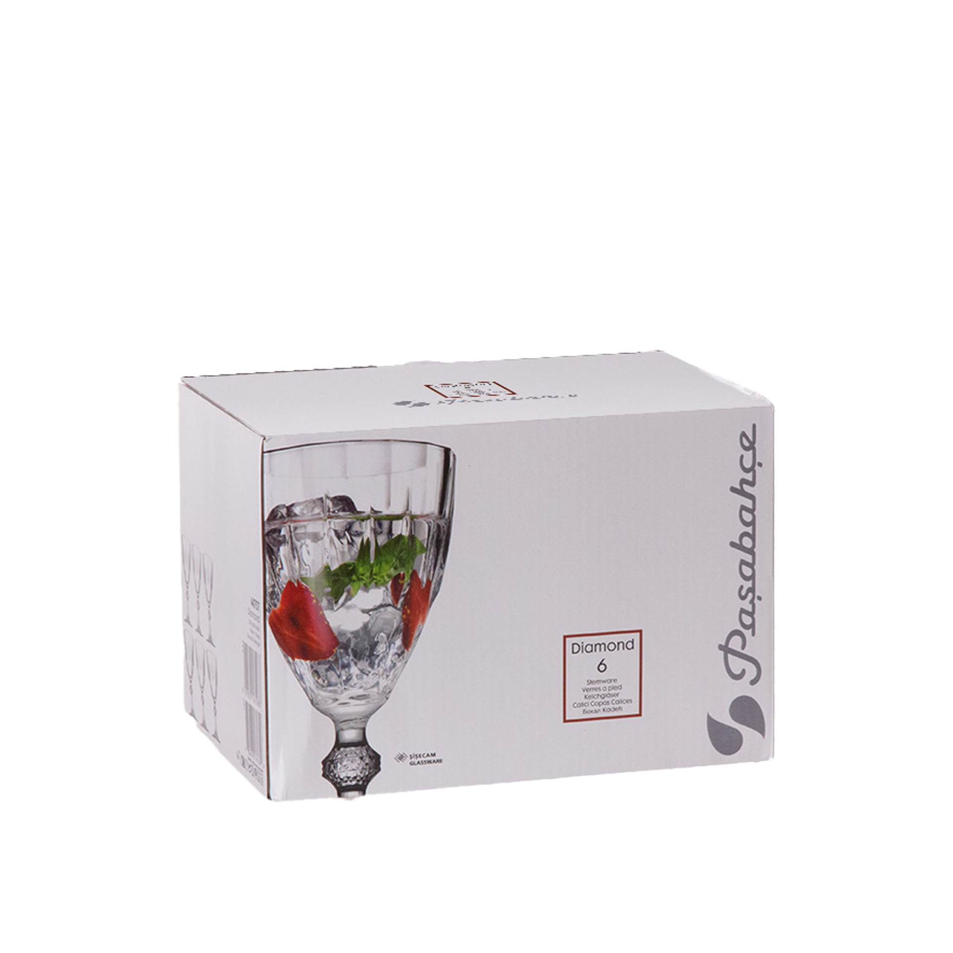 Copo com Pé Diamond 20.5cl Pack 6