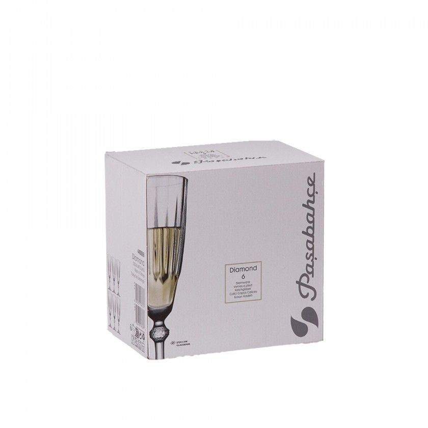 Copo Flute Diamond 17cl Pack 6