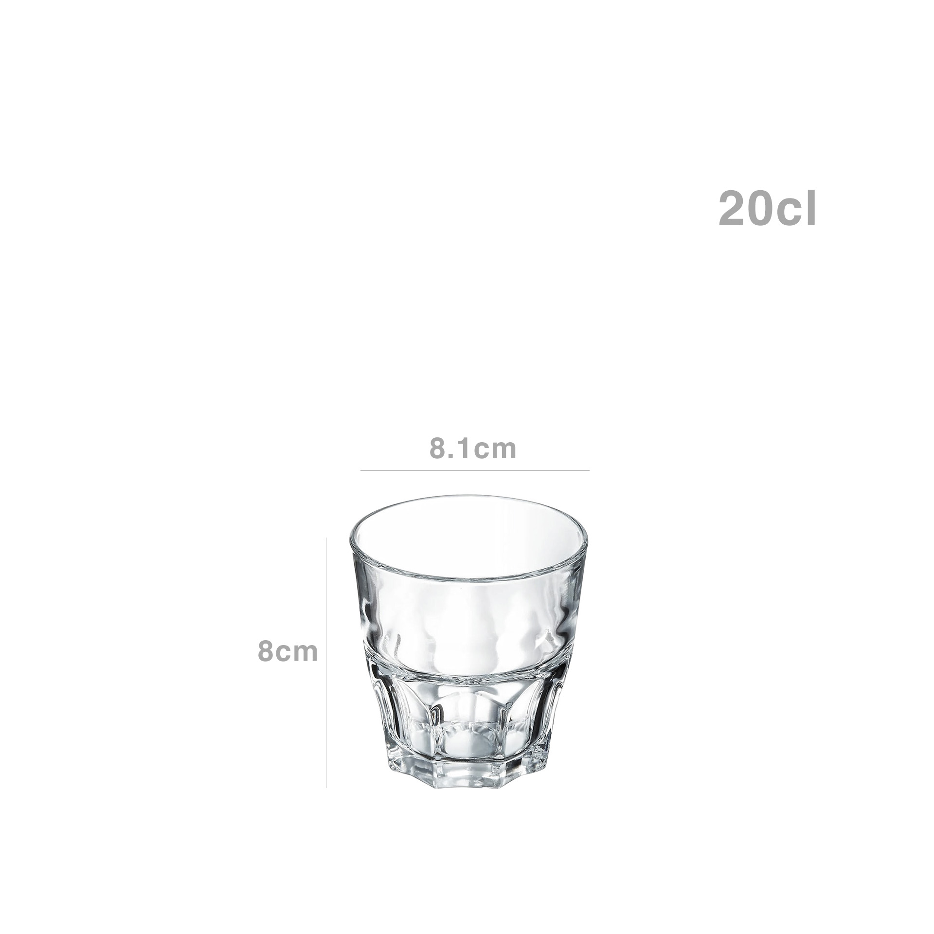 Copo sem Pé Granity Baixo Pack 6