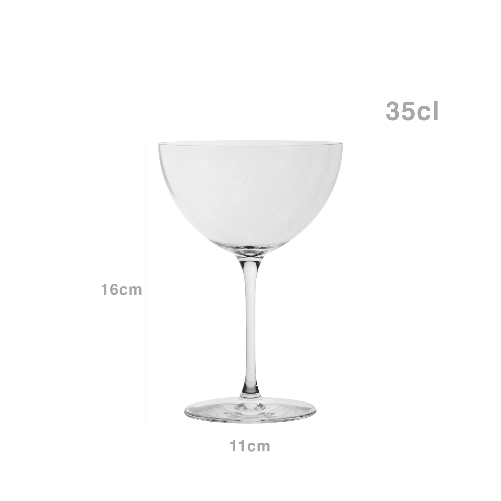 Copo com Pé C&S Champagne & Cocktail 35cl Pack 6