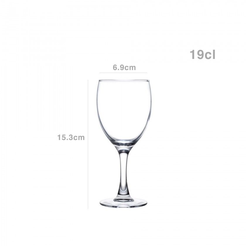 Copo com P Elegance 19cl Pack 12