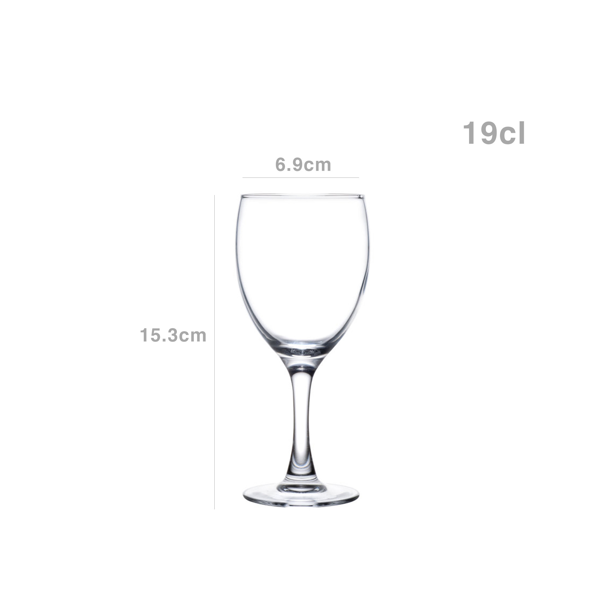 Copo com Pé Elegance 19cl Pack 12