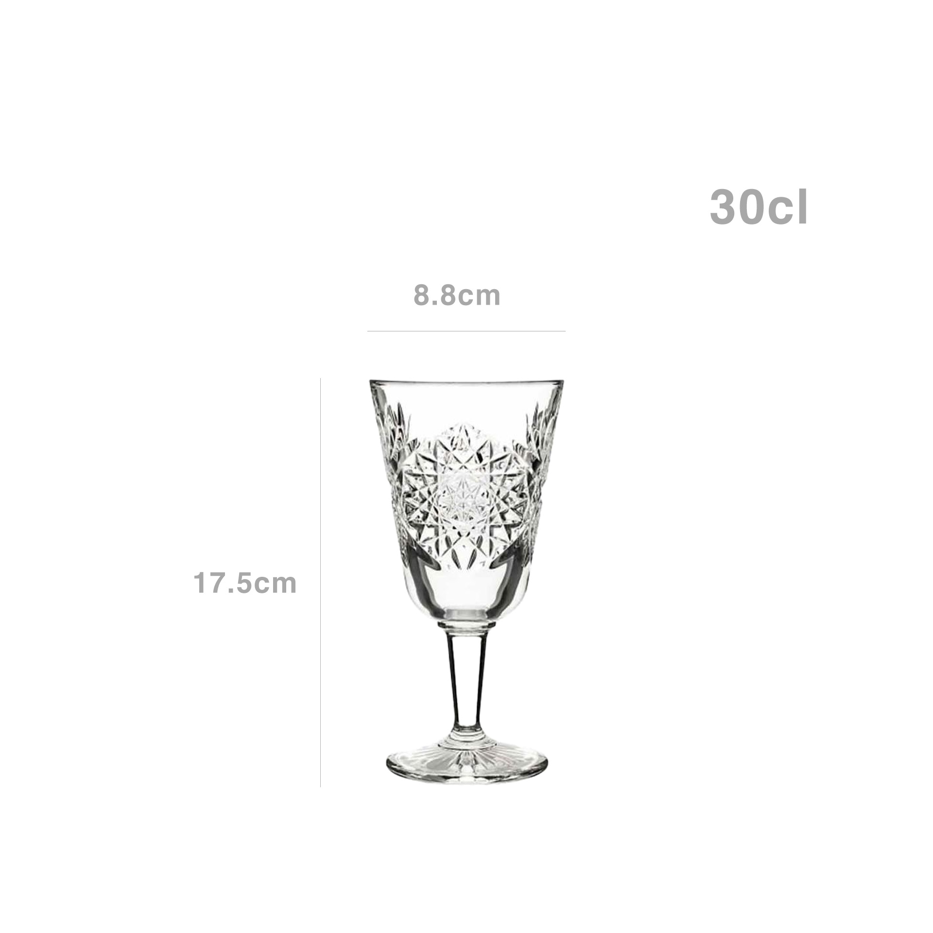 Copo com Pé Hobstar 30cl 8.8X17.5cm Pack 12