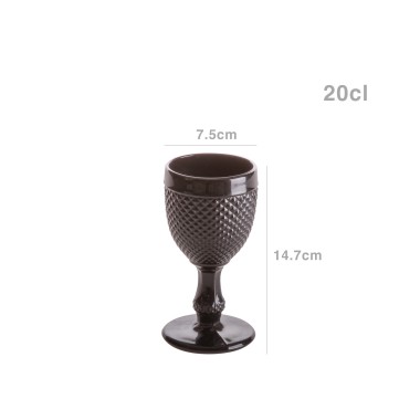 Copo Picotado com Pe Preto 200ml 7.5X15cm Pack 6
