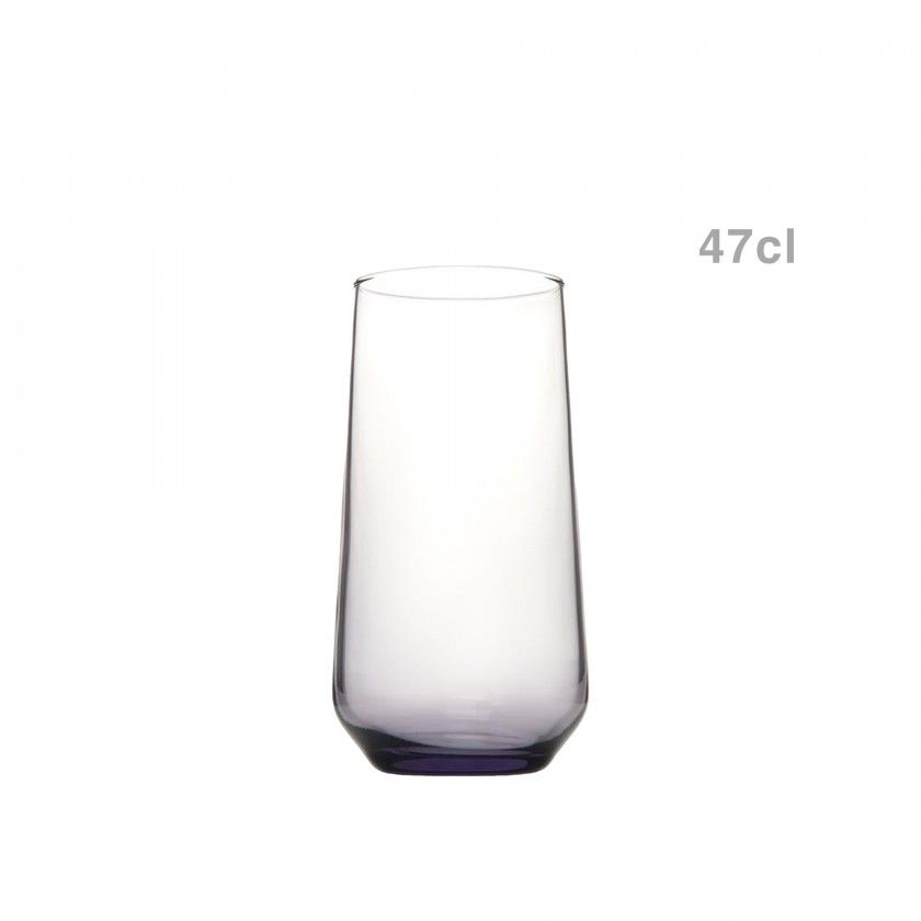 Copo sem P Allegra Alto 47cl Cinza Pack 3