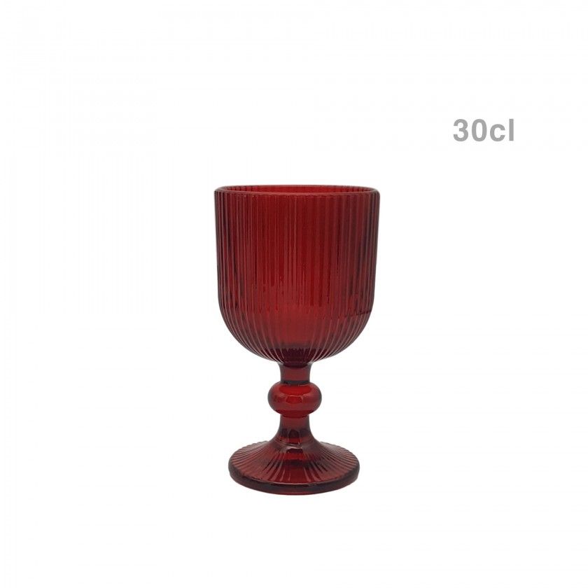 Copo com P My Glass Linhas Vermelho Pack 6