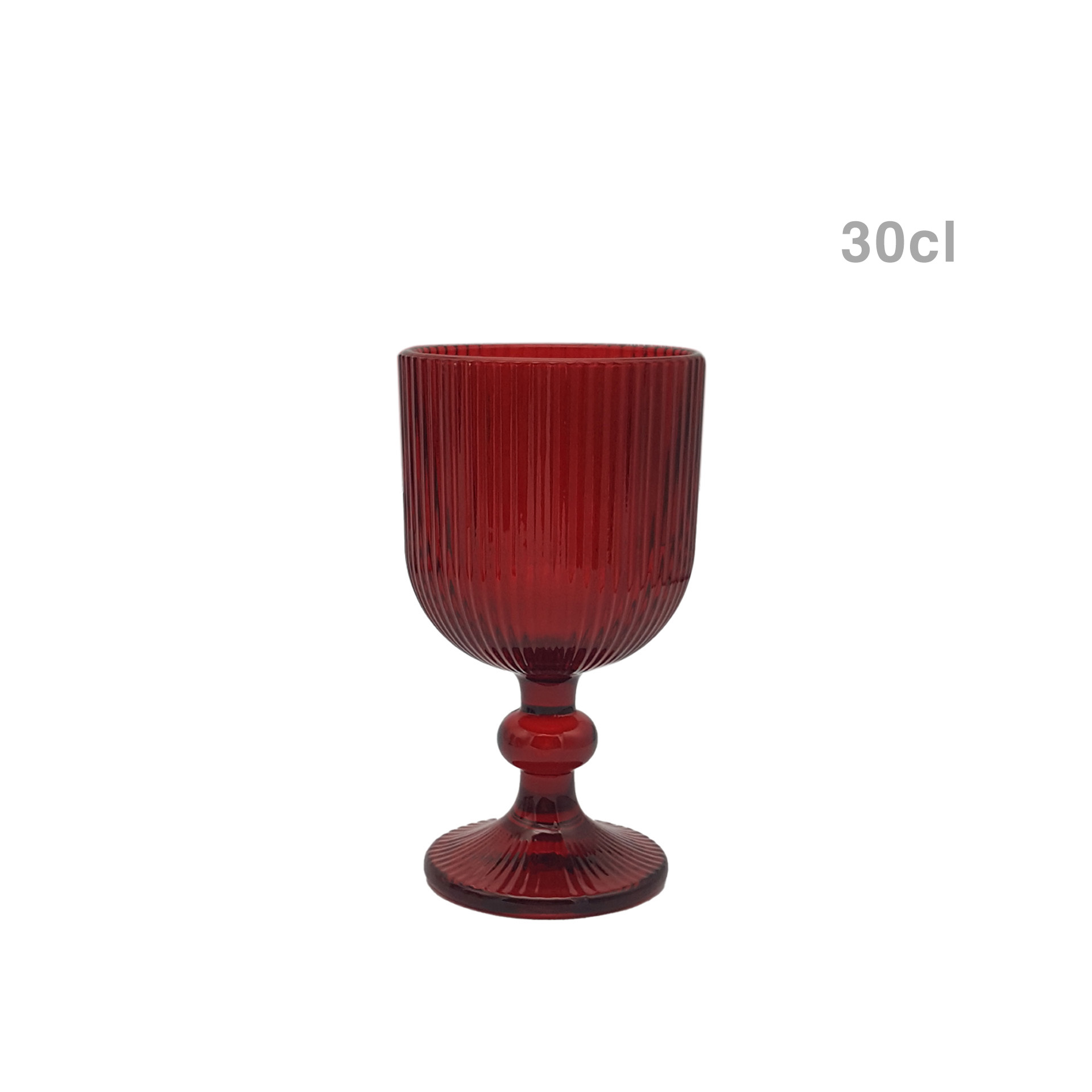 Copo com Pé My Glass Linhas Vermelho Pack 6