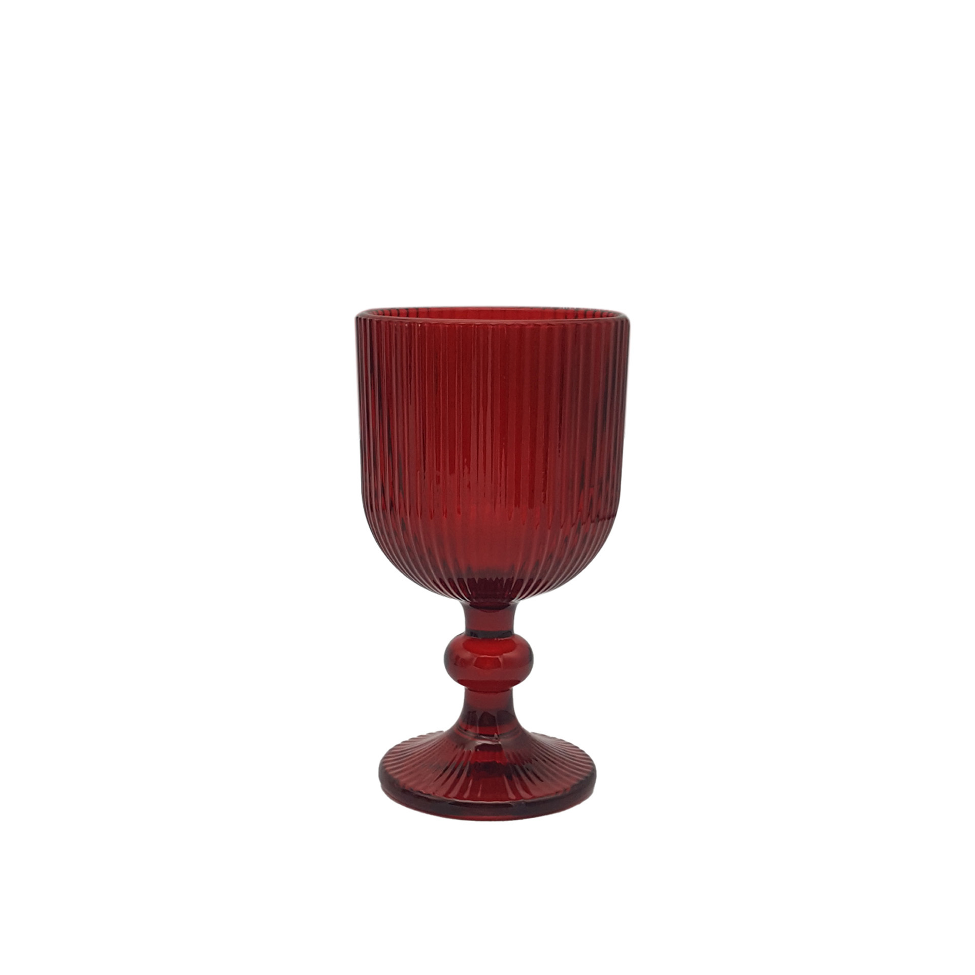 Copo com Pé My Glass Linhas Vermelho Pack 6