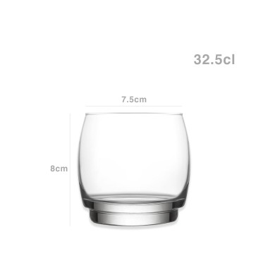 Copo sem P� Lune 32.5cl 7.5X8cm Pack 6
