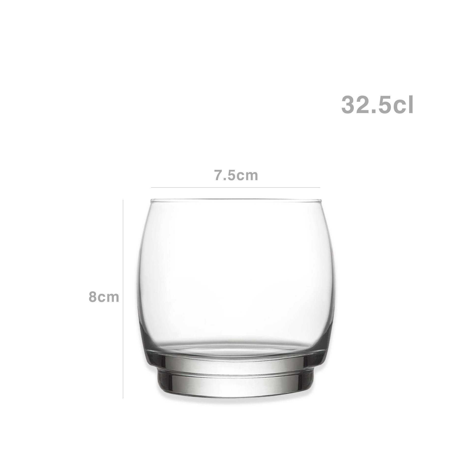 Copo sem Pé Lune 32.5cl 7.5X8cm Pack 6