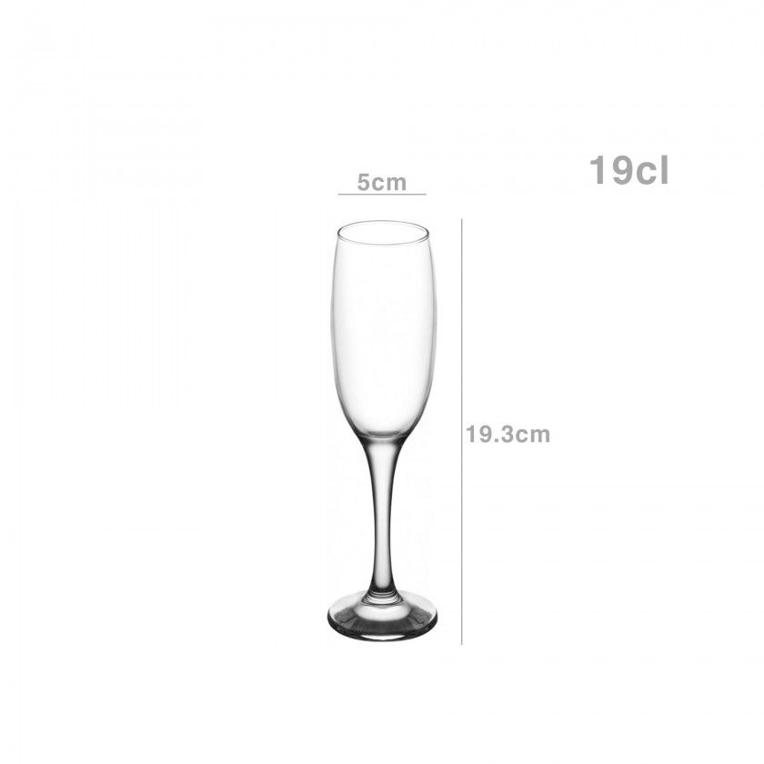 Copo Flute Misket 19cl Pack 6