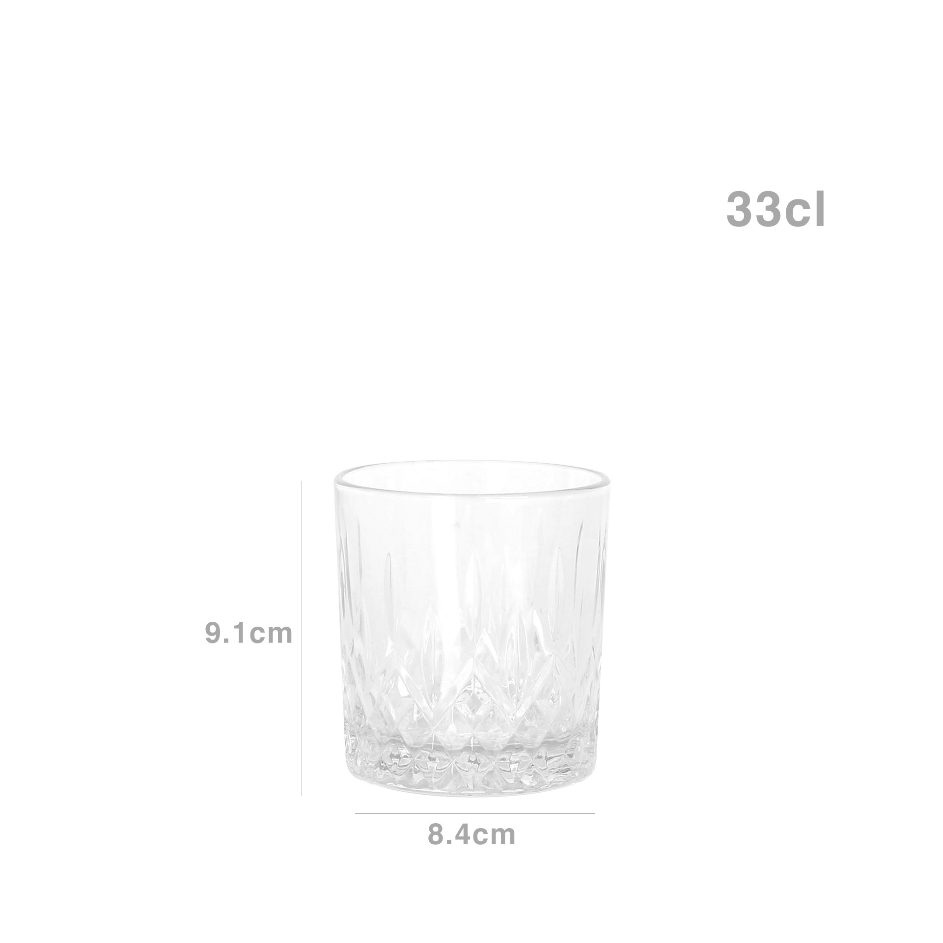 Copo sem Pé Odin 33cl 8.5X9cm Pack 6